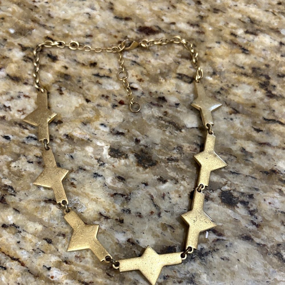 J. Crew Gold and Blue Geometric Necklace - Picture 6 of 12